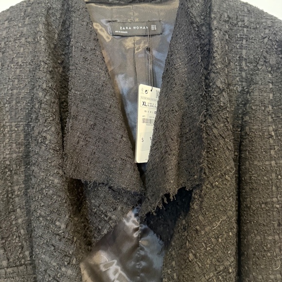 Zara - cropped tweed jacket : XL : new with tags - Picture 2 of 5